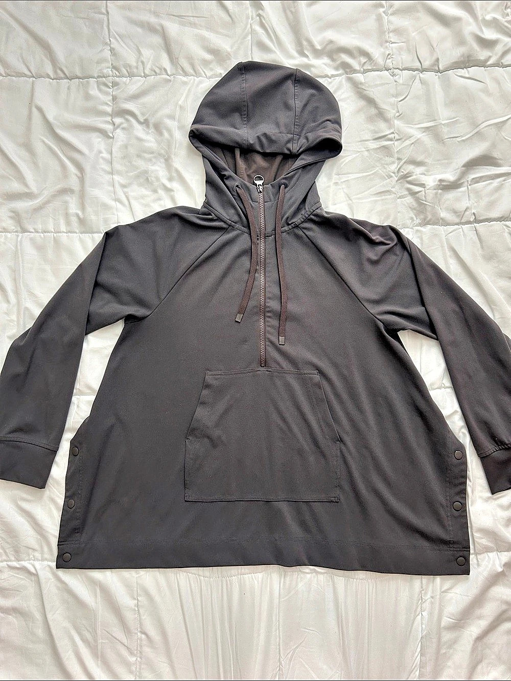 Athleta Hooded Pullover Jacket Gray XS Like New